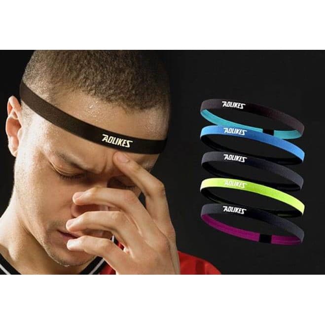 AOLIKES 2101 Headband Hairband Sport Head band Bandana Pengikat Kepala Bandana Mini Yoga Running Gym