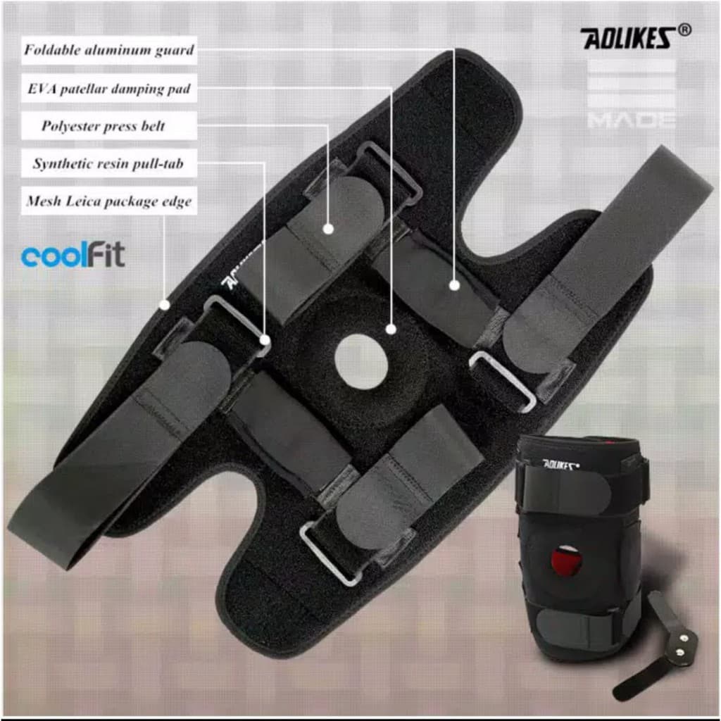 AOLIKES 7907 Knee Support Knee Pad Pelindung Lutut Deker Knee Brace