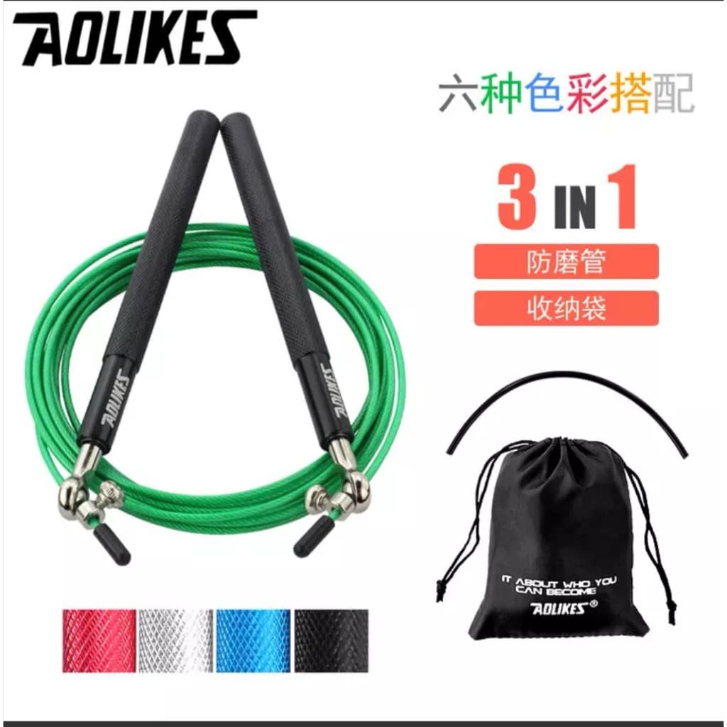AOLIKES 3202 Lompat Tali Skipping Skiping Jump Rope Gym Fitness Yoga