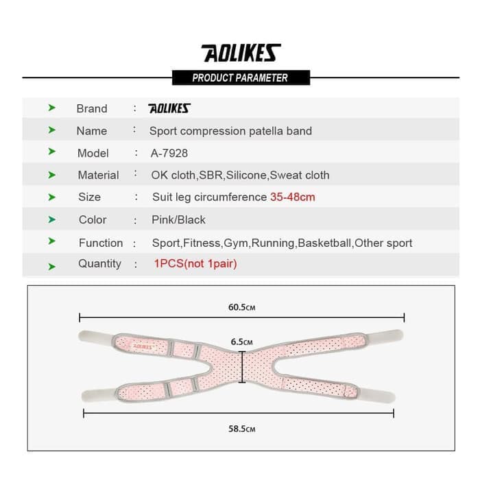 AOLIKES 7928 Knee Support Pad Pelindung Lutut Deker SILICONE
