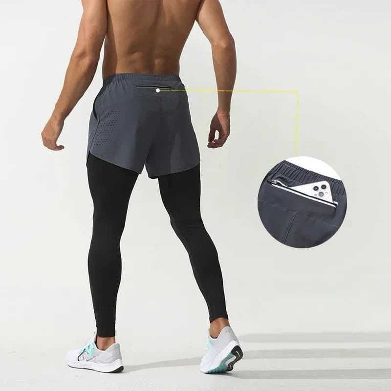 DK11 Celana Panjang Olahraga Pria Lari Gym Fitness Training - Celana Panjang Legging Running Sport Pria