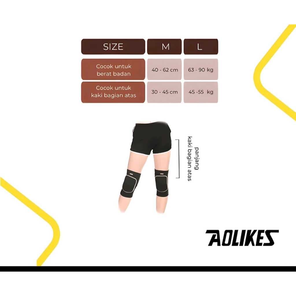 AOLIKES 0210 Kneepad Olahraga Pelindung Lutut Deker - Knee Support Dekker Decker