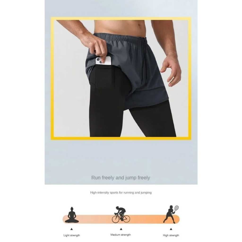DK11 Celana Panjang Olahraga Pria Lari Gym Fitness Training - Celana Panjang Legging Running Sport Pria