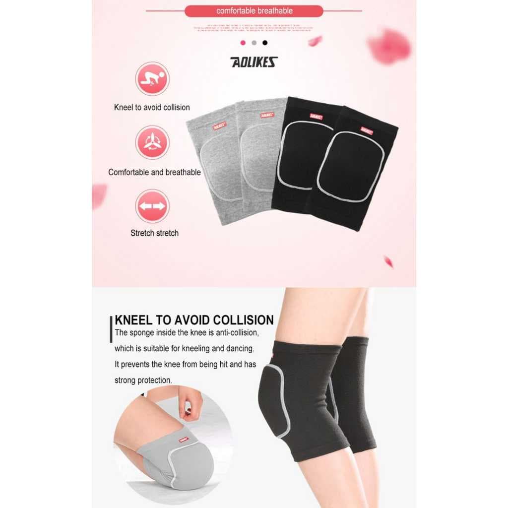 AOLIKES 0210 Kneepad Olahraga Pelindung Lutut Deker - Knee Support Dekker Decker