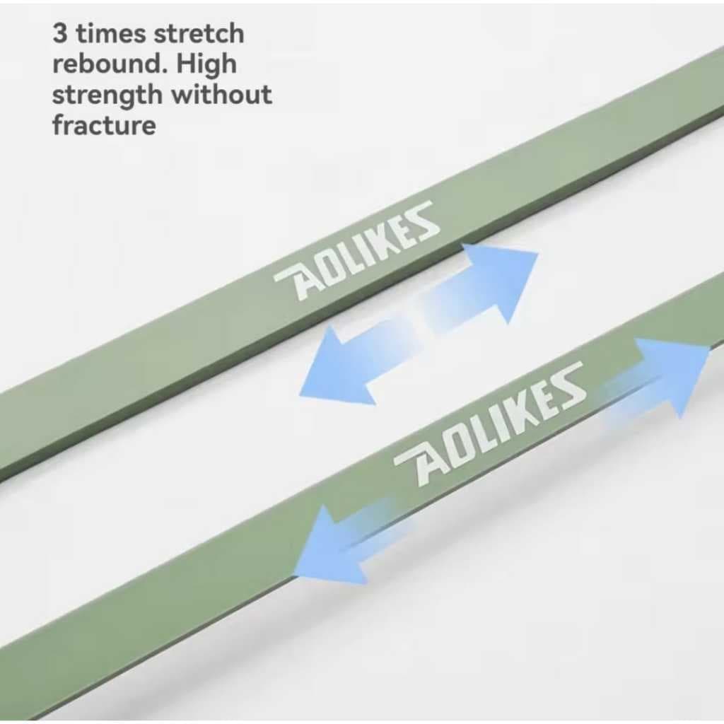 Resistance Band Pull Up Kaki Gym Fitnes Tali Karet Elastis Workout Fitness Yoga Pilates AOLIKES 3612