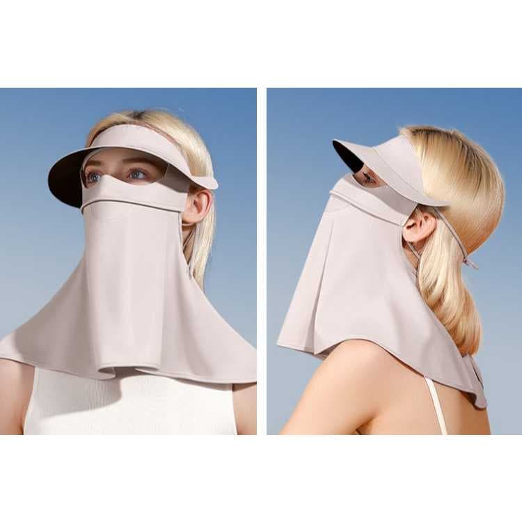 Masker Anti UV Penutup Wajah Leher Wanita - Pelindung Wajah Leher Wanita - Topi Masker Hijab Wanita Outdoor YS