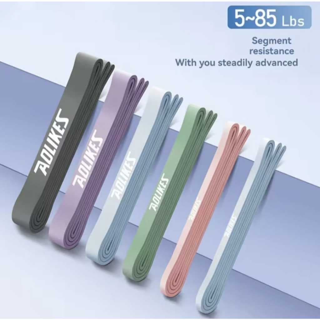 Resistance Band Pull Up Kaki Gym Fitnes Tali Karet Elastis Workout Fitness Yoga Pilates AOLIKES 3612