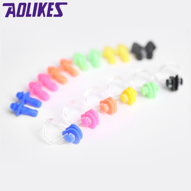 AOLIKES 5020 Clip Klip Nose Klip Penutup Tutup Hidung Penyumbat Telinga Renang Diving