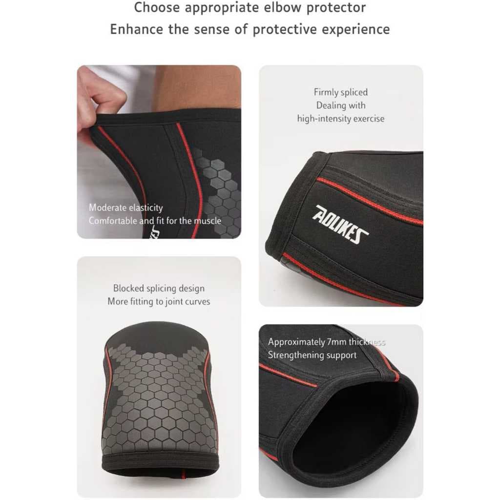 AOLIKES 7944 Pelindung Lengan Siku Deker Dekker Elbow Pad Olahraga Gym