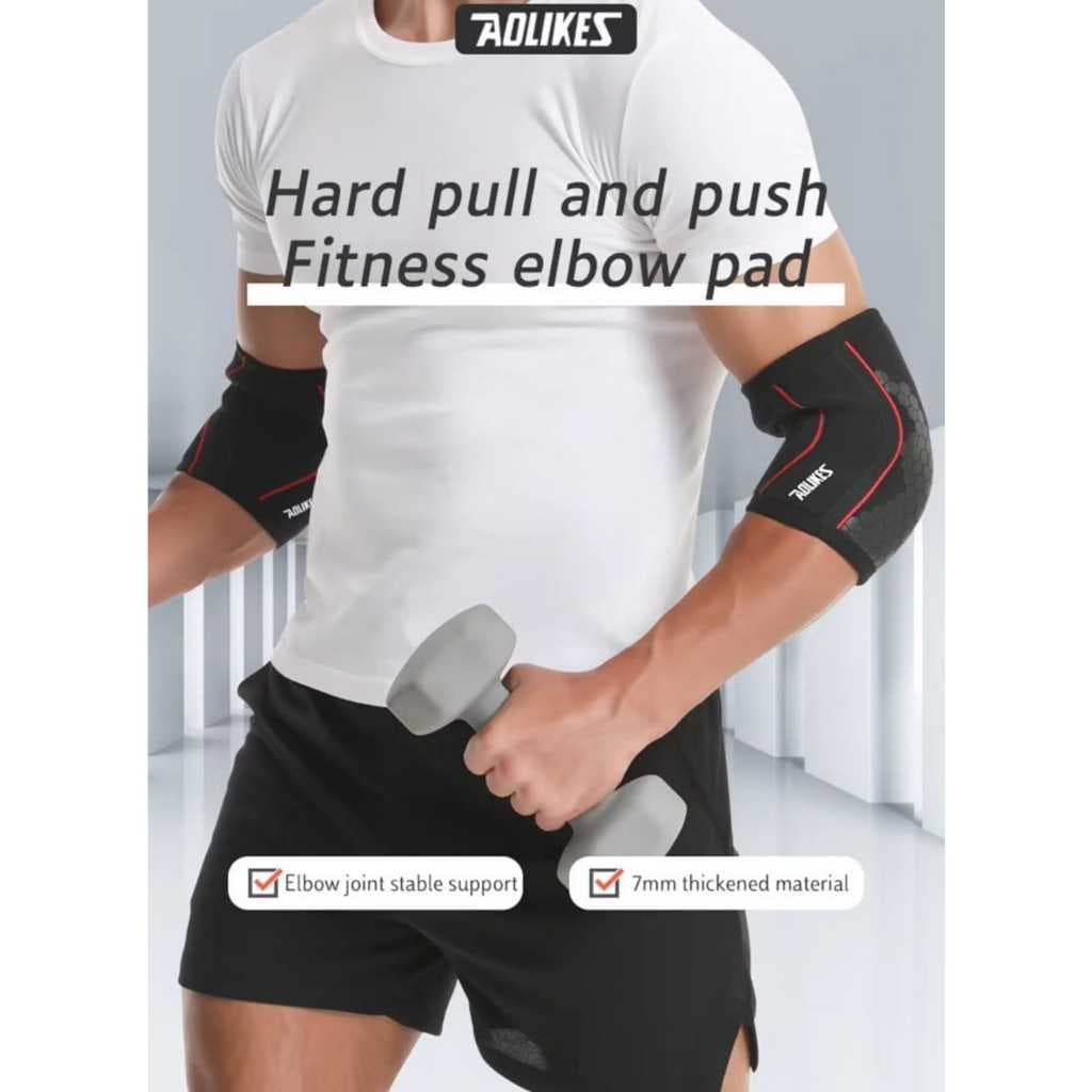 AOLIKES 7944 Pelindung Lengan Siku Deker Dekker Elbow Pad Olahraga Gym