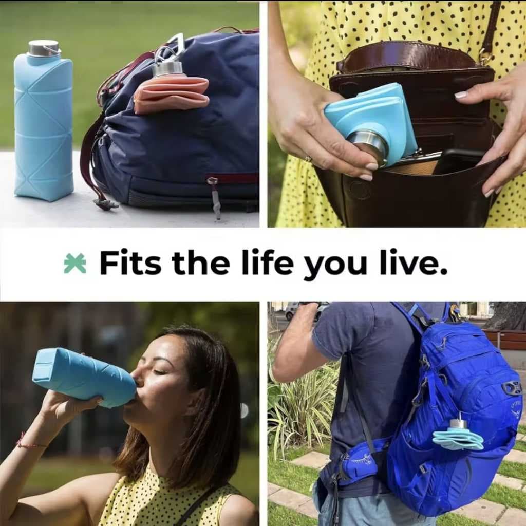 Botol Air Minum Lipat - Botol Minum Air Lipat Olahraga - Sport Water Bottle 700ml
