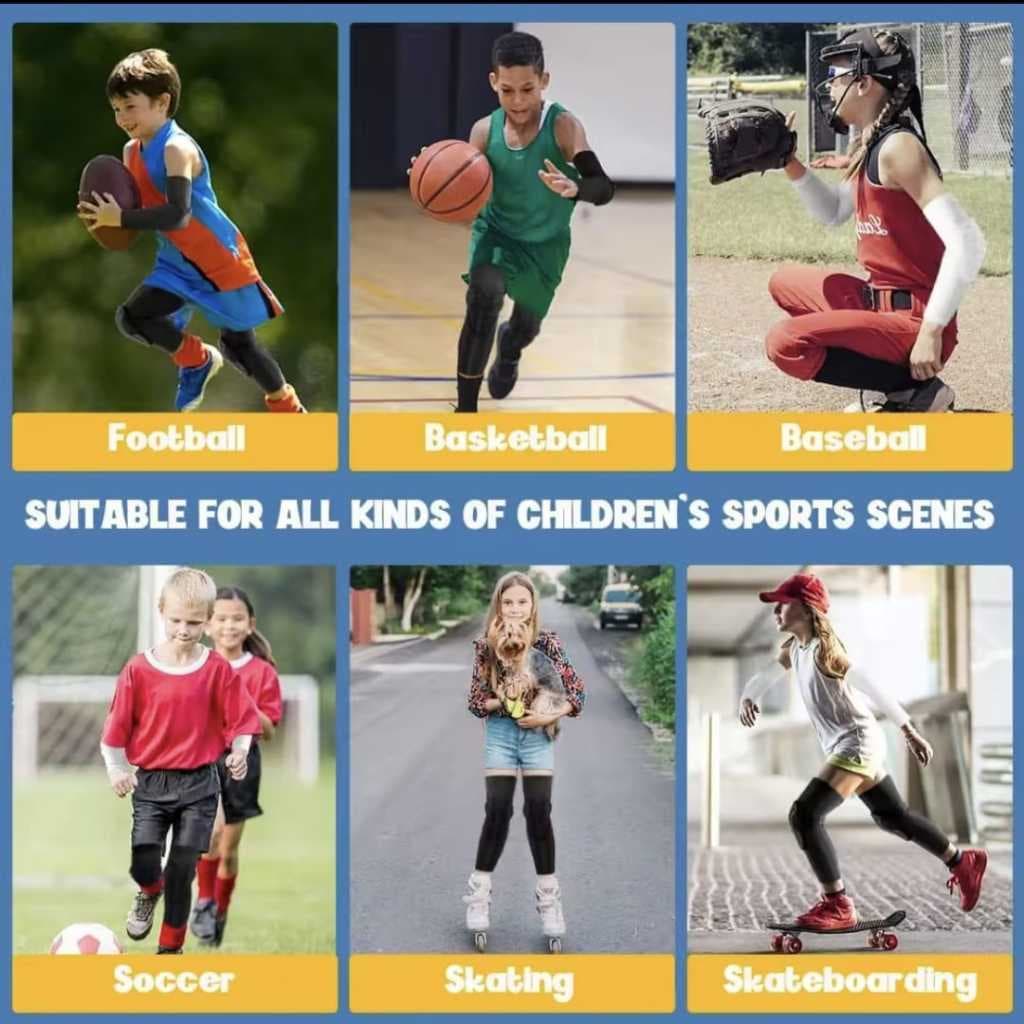 Leg Sleeve Basket Kids Bantalan Pelindung Lutut Olahraga Basket Anak Deker Lutut Anak Support Play Sport Basketball