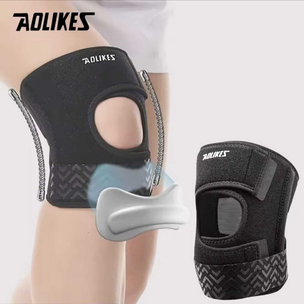 AOLIKES 7602 Knee Support Knee Pad Pelindung Lutut Decker Deker Lutut Cedera Gym Tenis Lari Padel