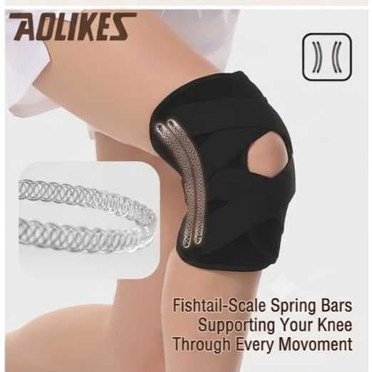 AOLIKES 7619 Knee Support Knee Pad Pelindung Lutut Decker Deker Lutut Cedera Gym Tenis Lari Padel