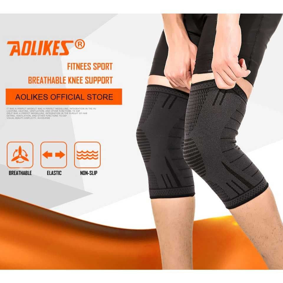 AOLIKES 7723 Knee Support Knee Pad Pelindung Lutut Decker Deker Lutut Cedera Gym Tenis Lari Padel