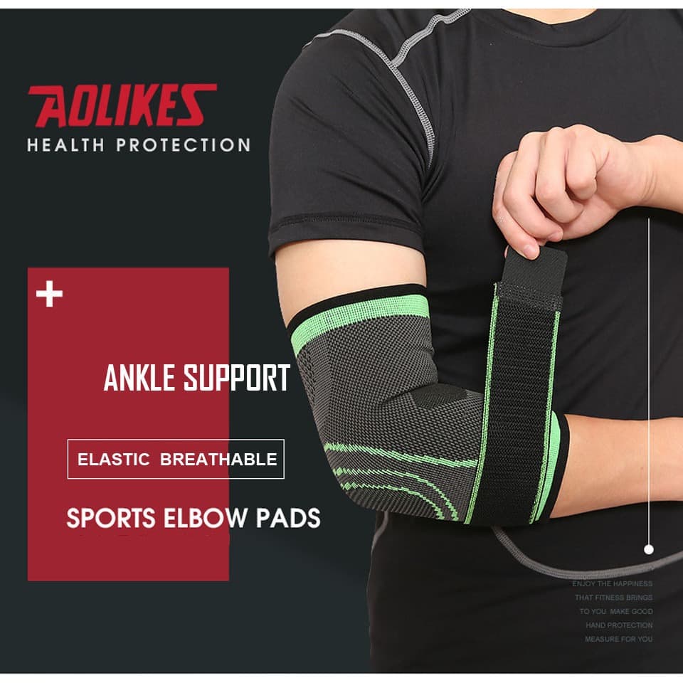 AOLIKES 7548 Elbow Support Elbow Pad Protector Pelindung Siku Fitness Yoga Running Gym