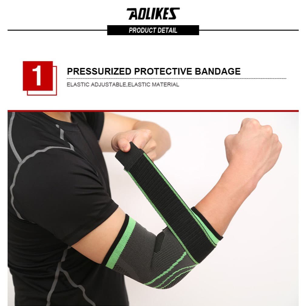 AOLIKES 7548 Elbow Support Elbow Pad Protector Pelindung Siku Fitness Yoga Running Gym