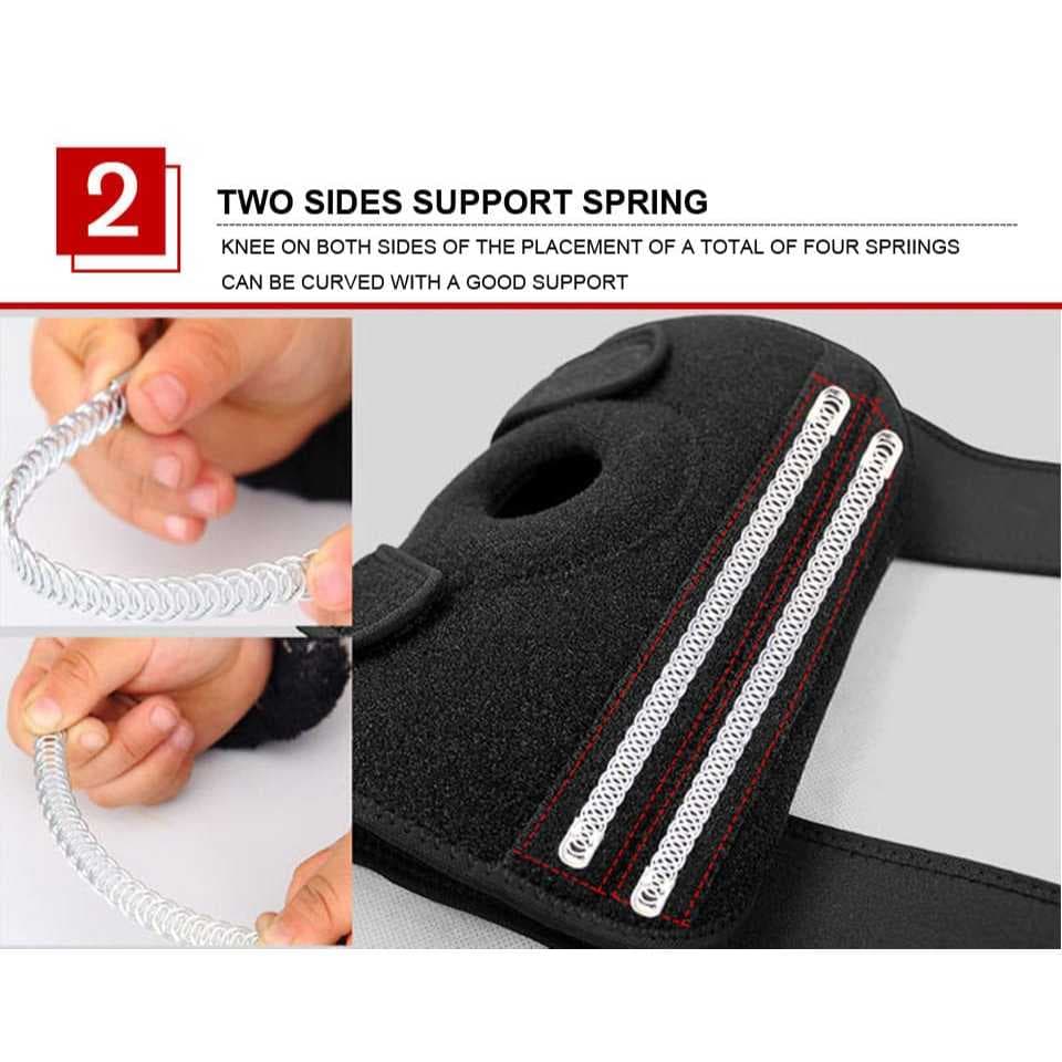 AOLIKES 7913 Knee Support Knee Pad Pelindung Lutut Decker Deker Lutut Cedera Gym Tenis Lari Padel