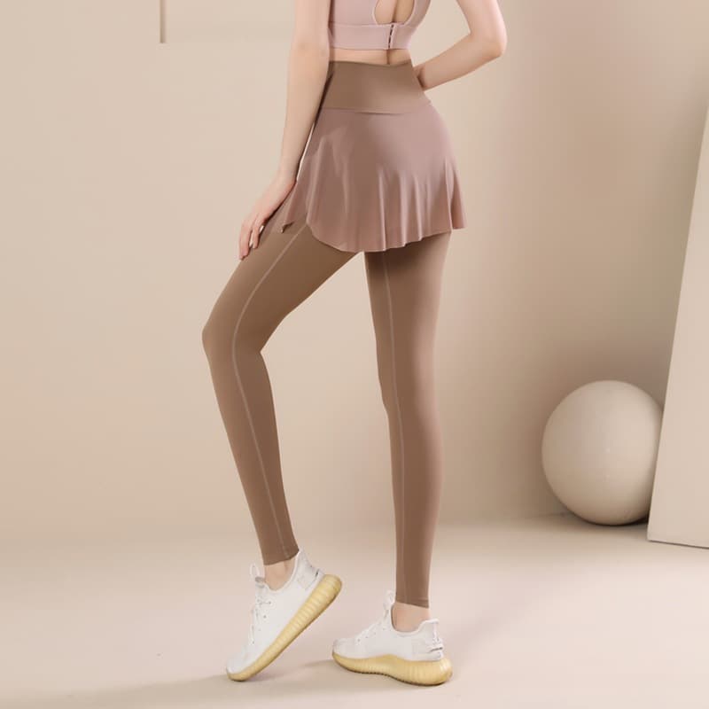 Celana Legging Rok Olahraga Wanita Celana Panjang Wanita Gym Yoga Senam Padel Tenis Bulutangkis LQ67