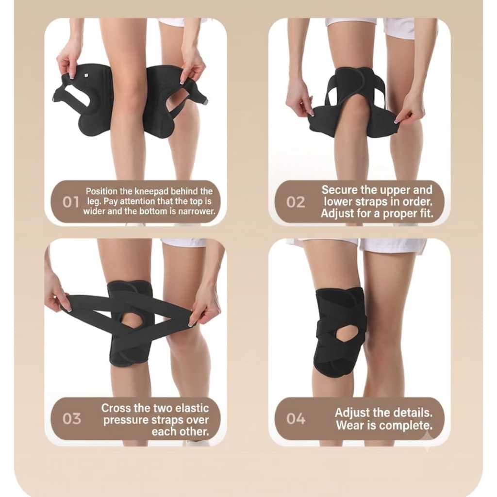 AOLIKES 7619 Knee Support Knee Pad Pelindung Lutut Decker Deker Lutut Cedera Gym Tenis Lari Padel