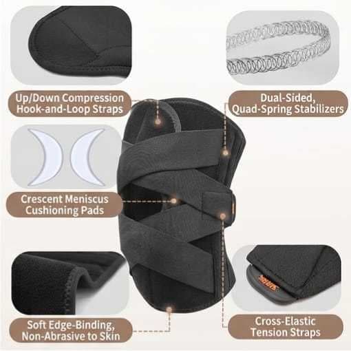 AOLIKES 7619 Knee Support Knee Pad Pelindung Lutut Decker Deker Lutut Cedera Gym Tenis Lari Padel