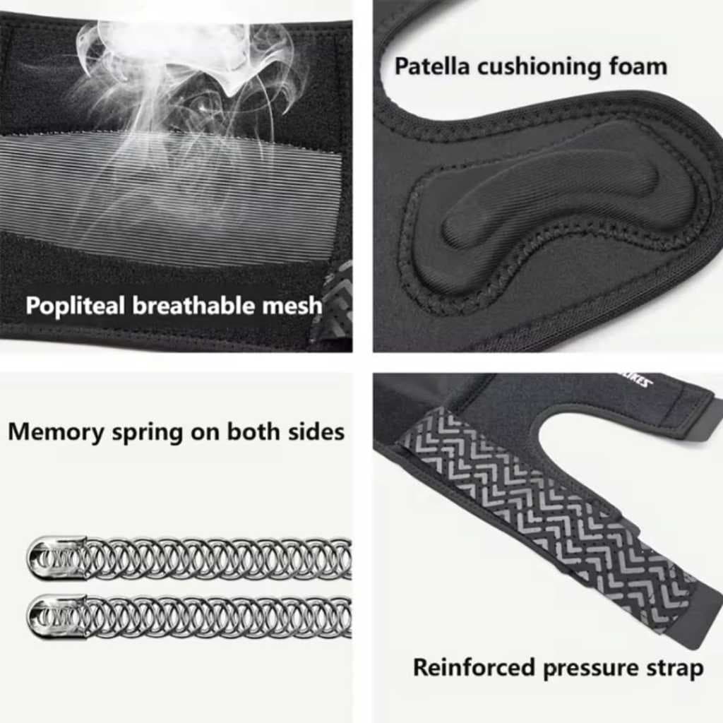 AOLIKES 7602 Knee Support Knee Pad Pelindung Lutut Decker Deker Lutut Cedera Gym Tenis Lari Padel