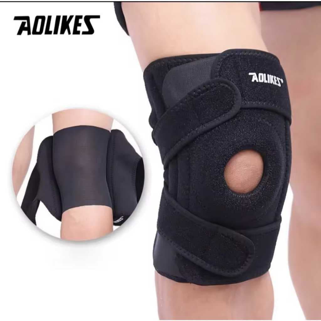 AOLIKES 7913 Knee Support Knee Pad Pelindung Lutut Decker Deker Lutut Cedera Gym Tenis Lari Padel