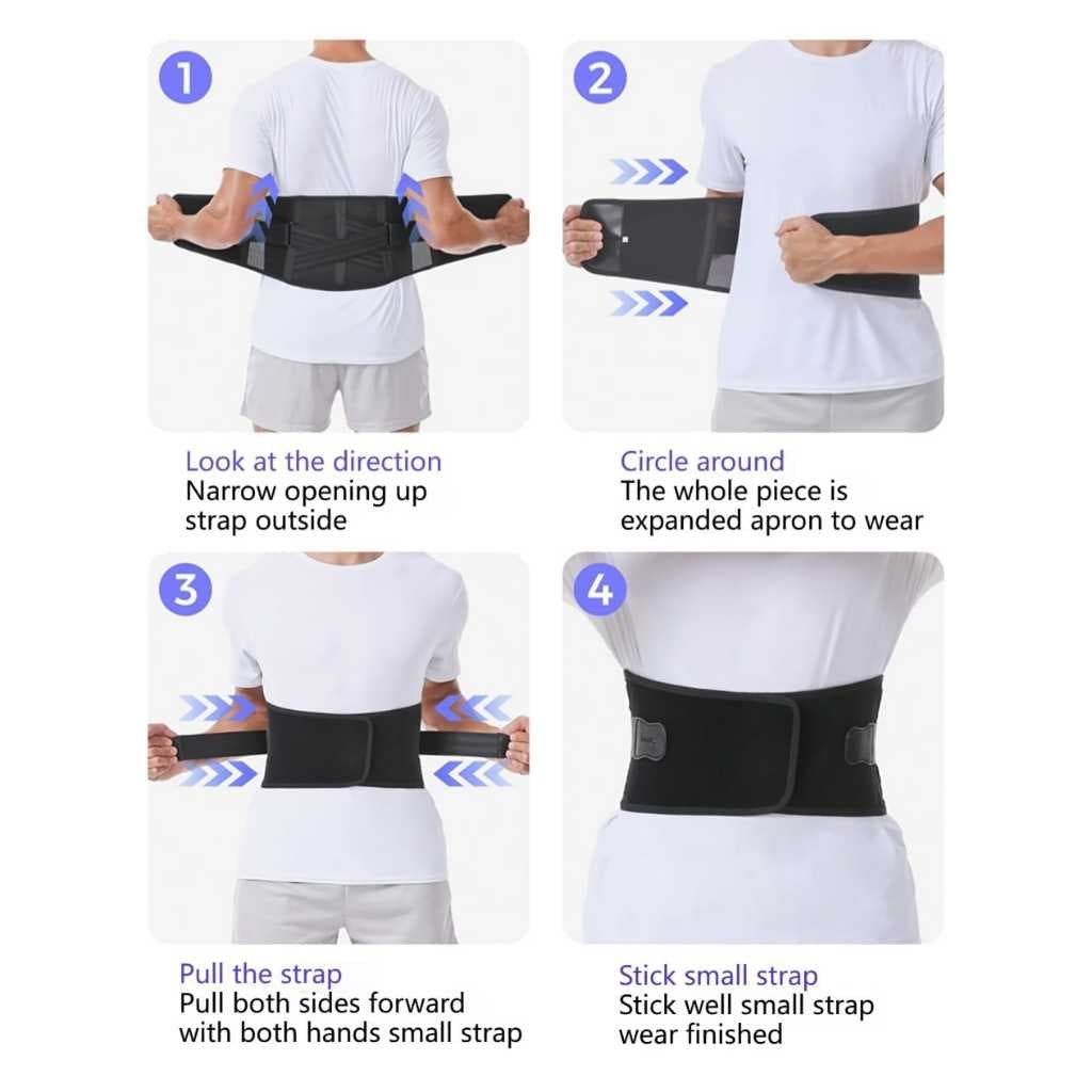 AOLIKES 7898 Sabuk Fitness Gym Weightlifting Belt Back Support Korset Lumbar Penyangga Tulang Belakang Pinggang
