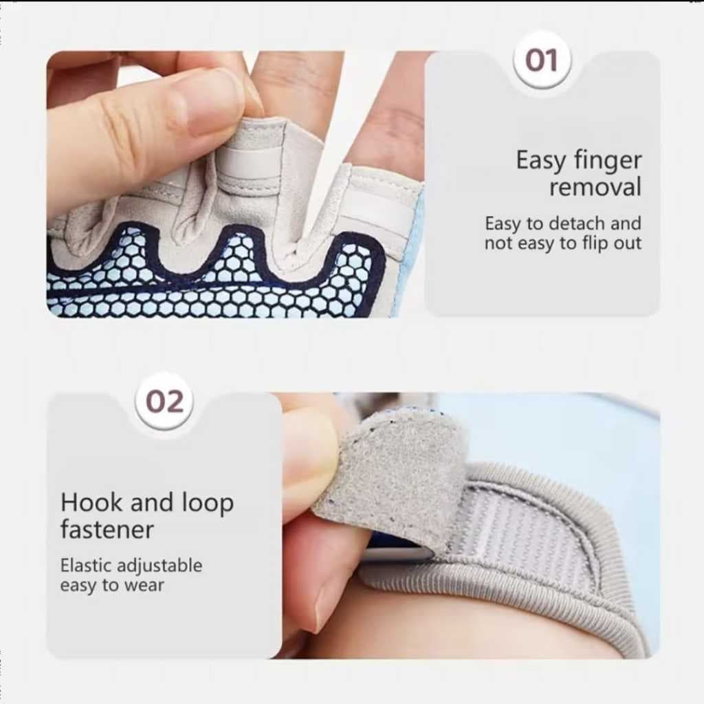 AOLIKES 125 Sarung Tangan Olahraga Sepeda Anak Kids Sports Gloves Anti Slip Half Finger Pelindung Tangan
