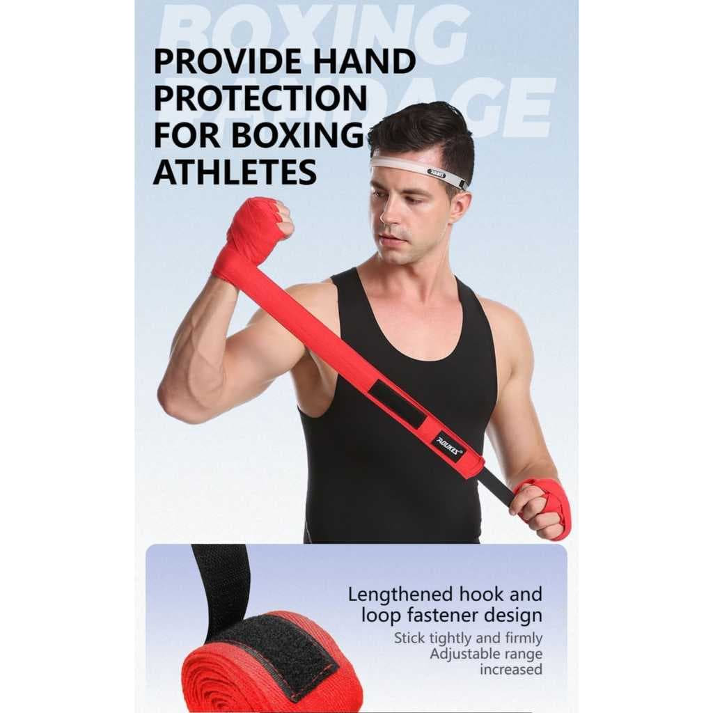 AOLIKES 1542 Hand Wrap Boxing Bandage Perban Tinju MMA Muay Thai Kickboxing Elastis Hand Wraps