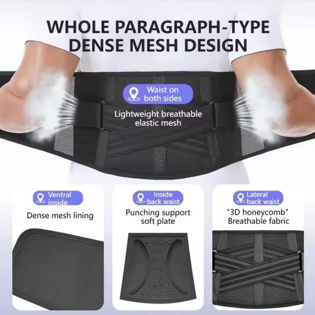 AOLIKES 7898 Sabuk Fitness Gym Weightlifting Belt Back Support Korset Lumbar Penyangga Tulang Belakang Pinggang