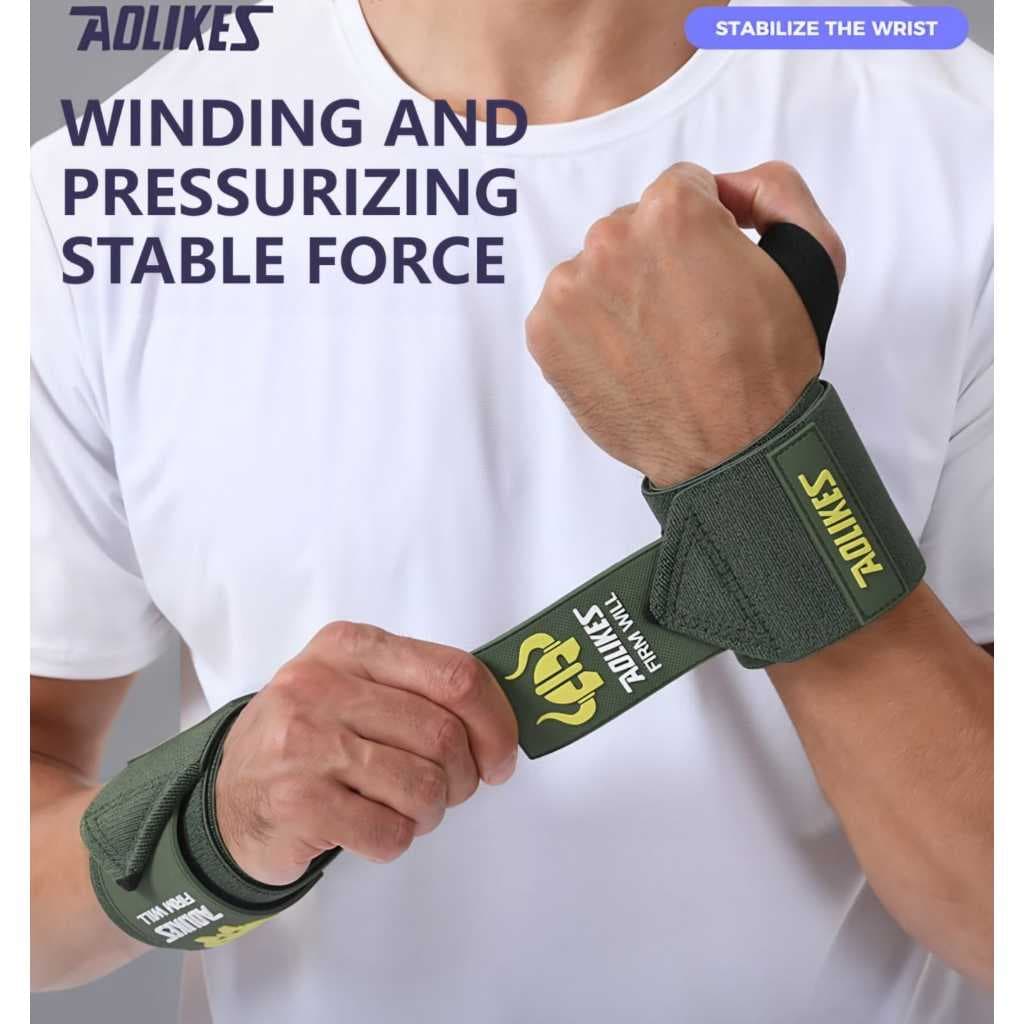 AOLIKES 1532 Wrist Wrap Band Support Pelindung Pergelangan Tangan Gym Fitness Weight Lifting Strap Anti Cedera