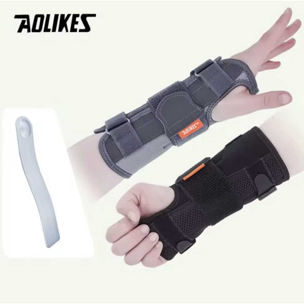 AOLIKES 1684 Wrist Splint Brace Support Splint Carpal Tunnel CTS - Deker Penyangga Pergelangan Tangan Aluminium Support Nyeri Sendi & Keseleo