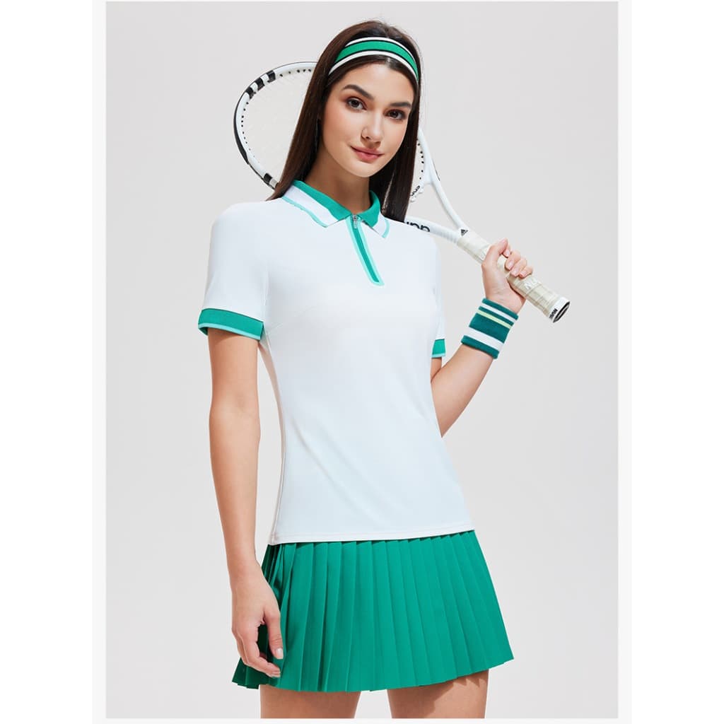 SET Baju Sport Rok Celana Wanita - Outfit Tenis Padel Golf Badminton Setelan Olahraga Wanita SET01