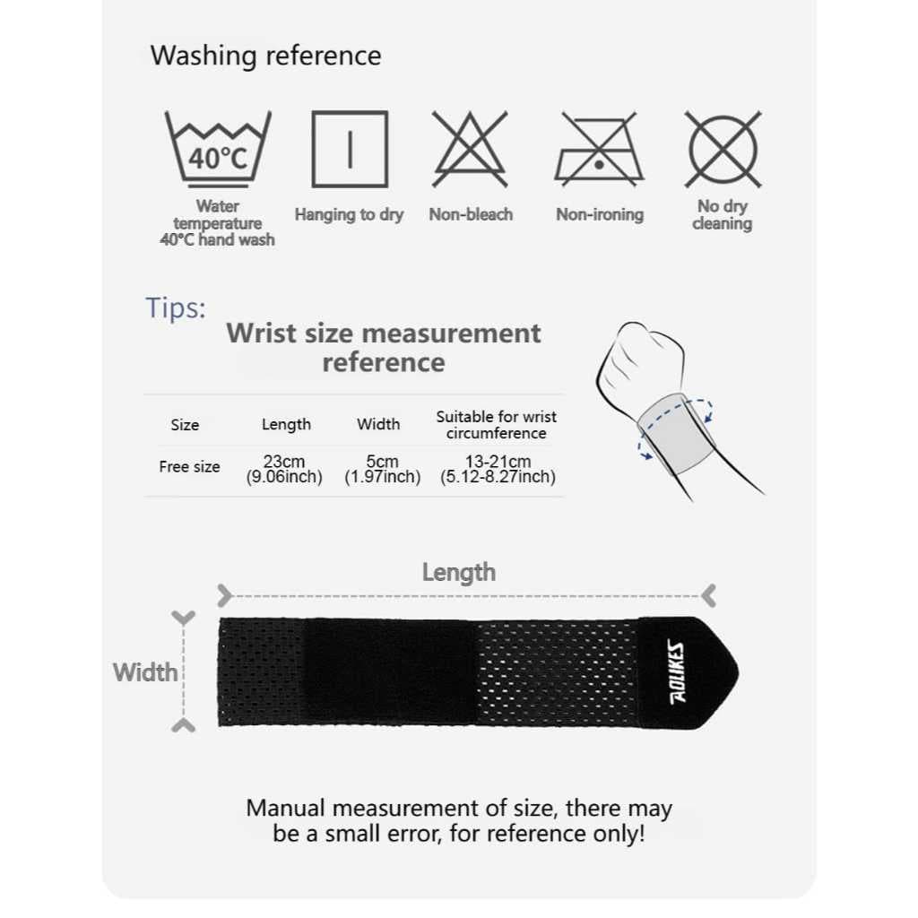 AOLIKES 1543 Wrist Band Hand Wrap Pelindung Pergelangan Lengan Tangan Anti Keseleo Handwrist