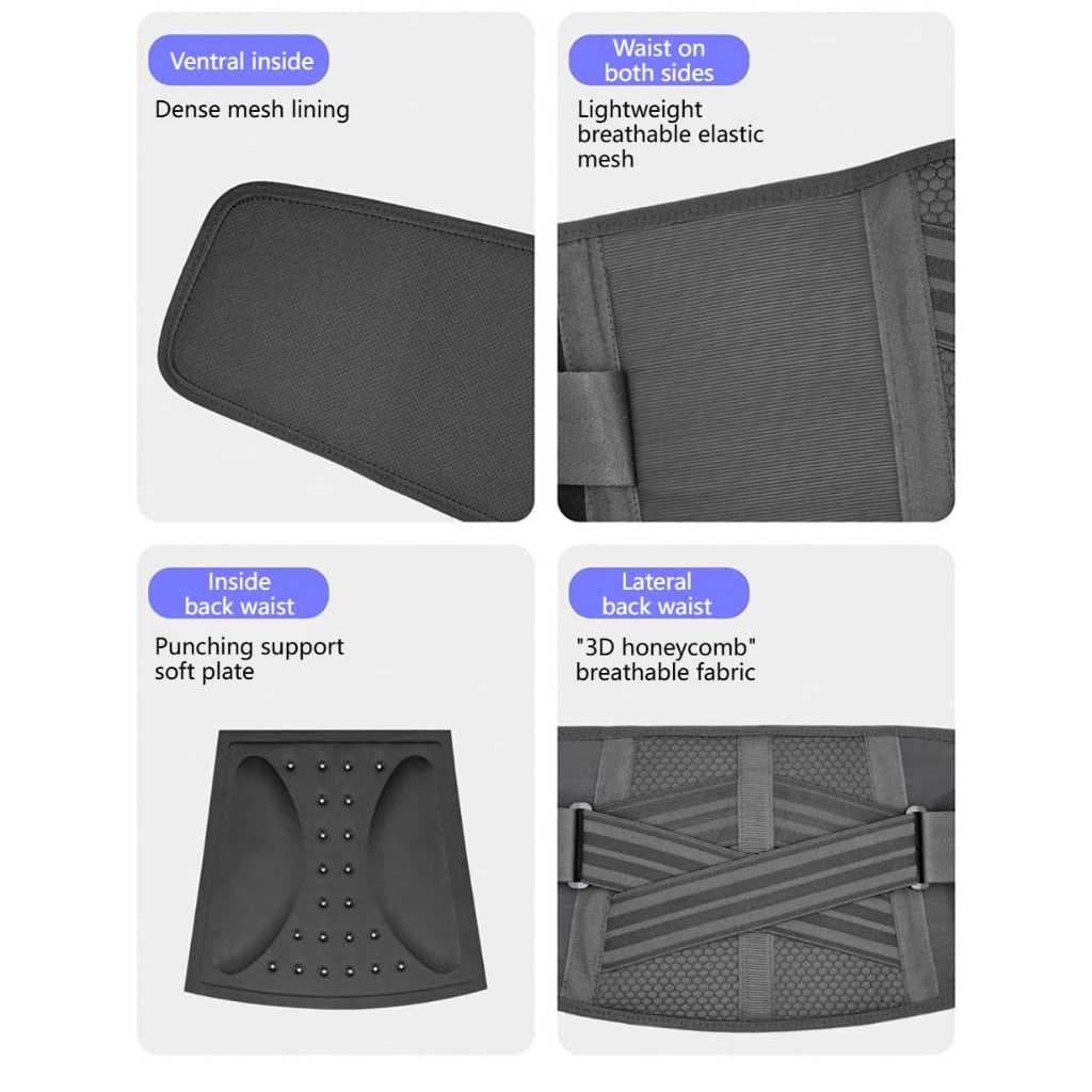 AOLIKES 7898 Sabuk Fitness Gym Weightlifting Belt Back Support Korset Lumbar Penyangga Tulang Belakang Pinggang