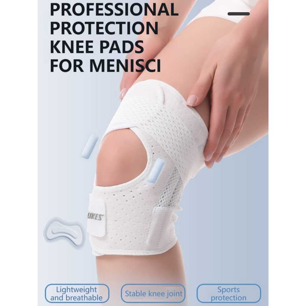 AOLIKES 7600 AOLIKES Deker Pelindung Lutut Olahraga Knee Support Pad - Penyangga Lutut Gym Lari Basket Tenis Padel Anti Cedera