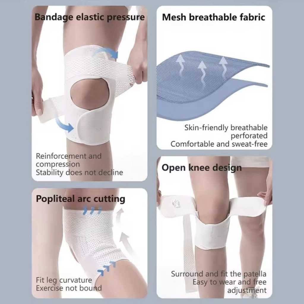 AOLIKES 7600 AOLIKES Deker Pelindung Lutut Olahraga Knee Support Pad - Penyangga Lutut Gym Lari Basket Tenis Padel Anti Cedera