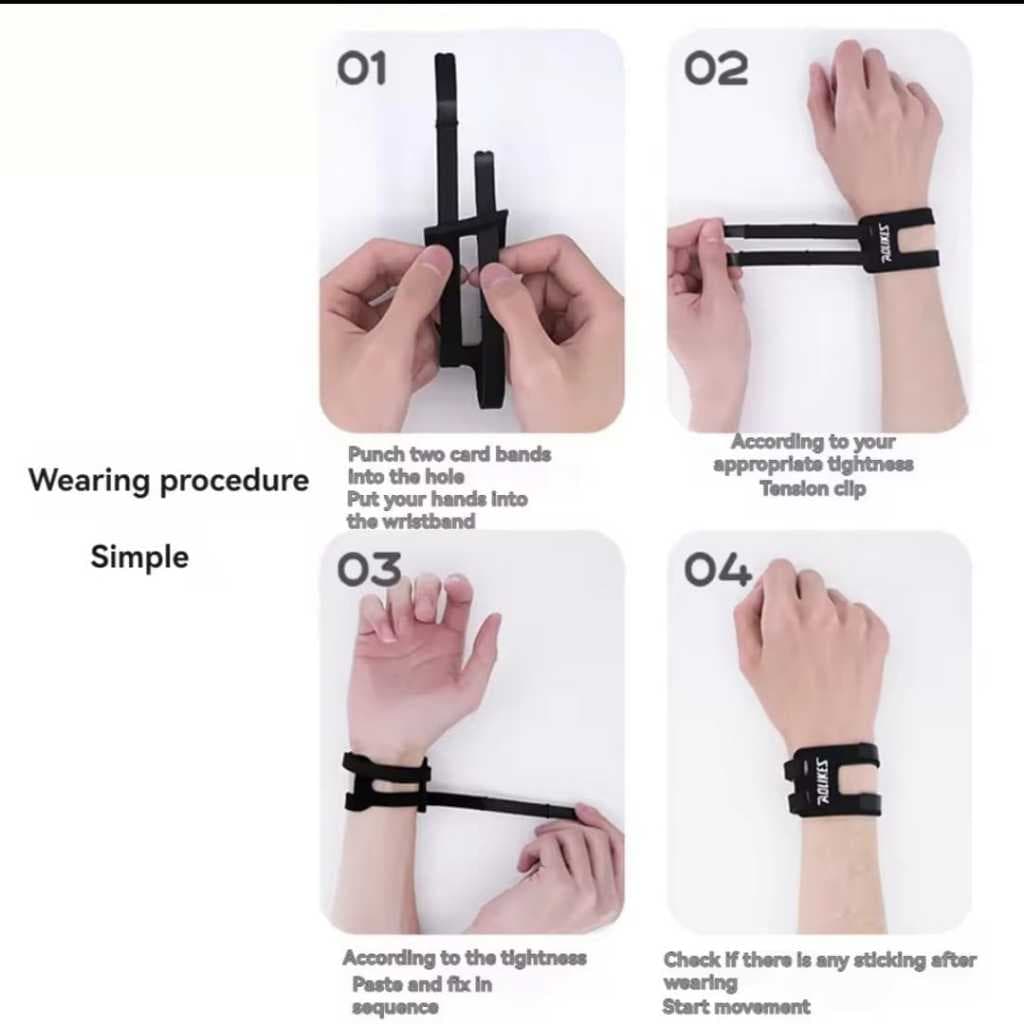 AOLIKES 1531 Wrist Band Wrap Support Pelindung Pergelangan Tangan Tenis Gym Fitness Anti Cidera