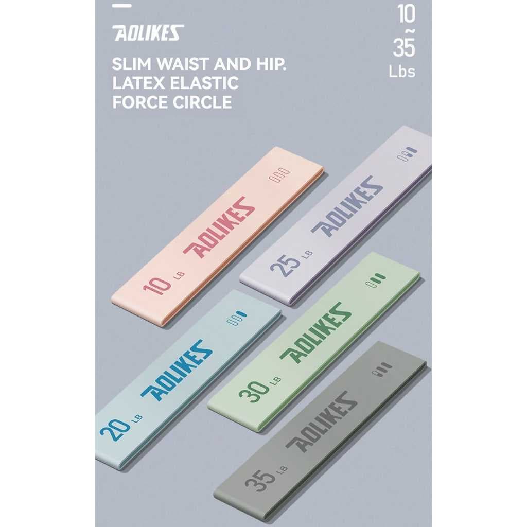 AOLIKES 3611 Resistance Band Set Karet Loop Band Latihan Kaki Paha Bokong Glutes Fitness Gym