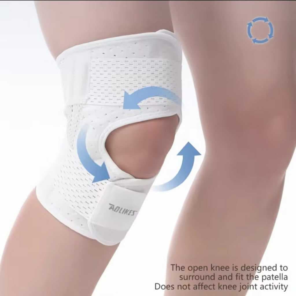 AOLIKES 7600 AOLIKES Deker Pelindung Lutut Olahraga Knee Support Pad - Penyangga Lutut Gym Lari Basket Tenis Padel Anti Cedera