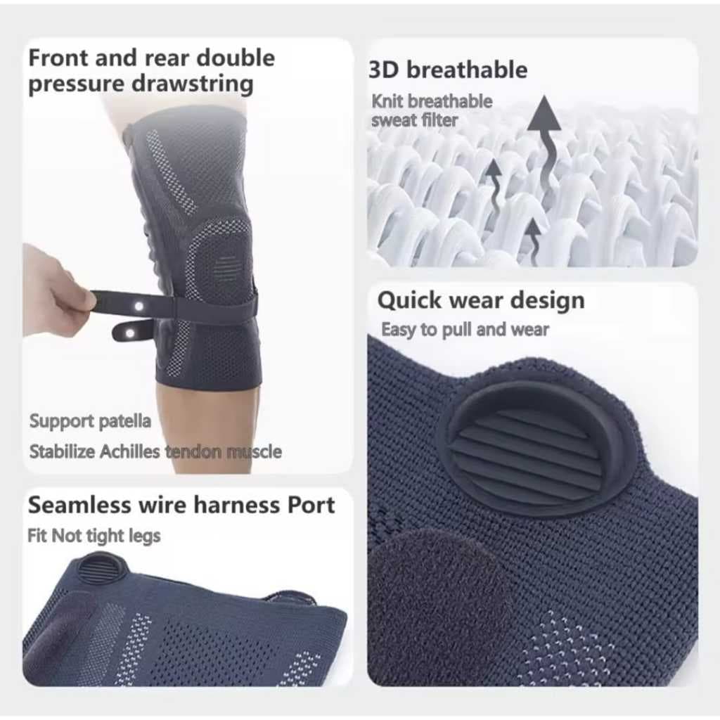 AOLIKES 8603 Deker Pelindung Lutut Knee Support Pad Penyangga Lutut Lari Gym Fitnes Padel Tenis