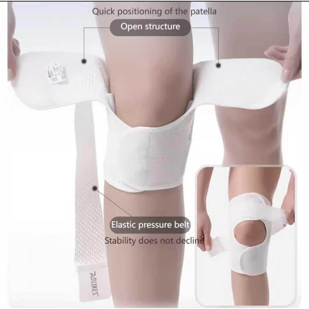 AOLIKES 7600 AOLIKES Deker Pelindung Lutut Olahraga Knee Support Pad - Penyangga Lutut Gym Lari Basket Tenis Padel Anti Cedera
