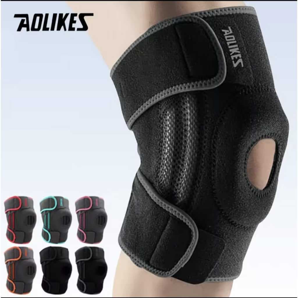 AOLIKES 7613 Knee Support Knee Pad Pelindung Lutut Decker Deker Lutut Cedera Gym Tenis Lari Padel
