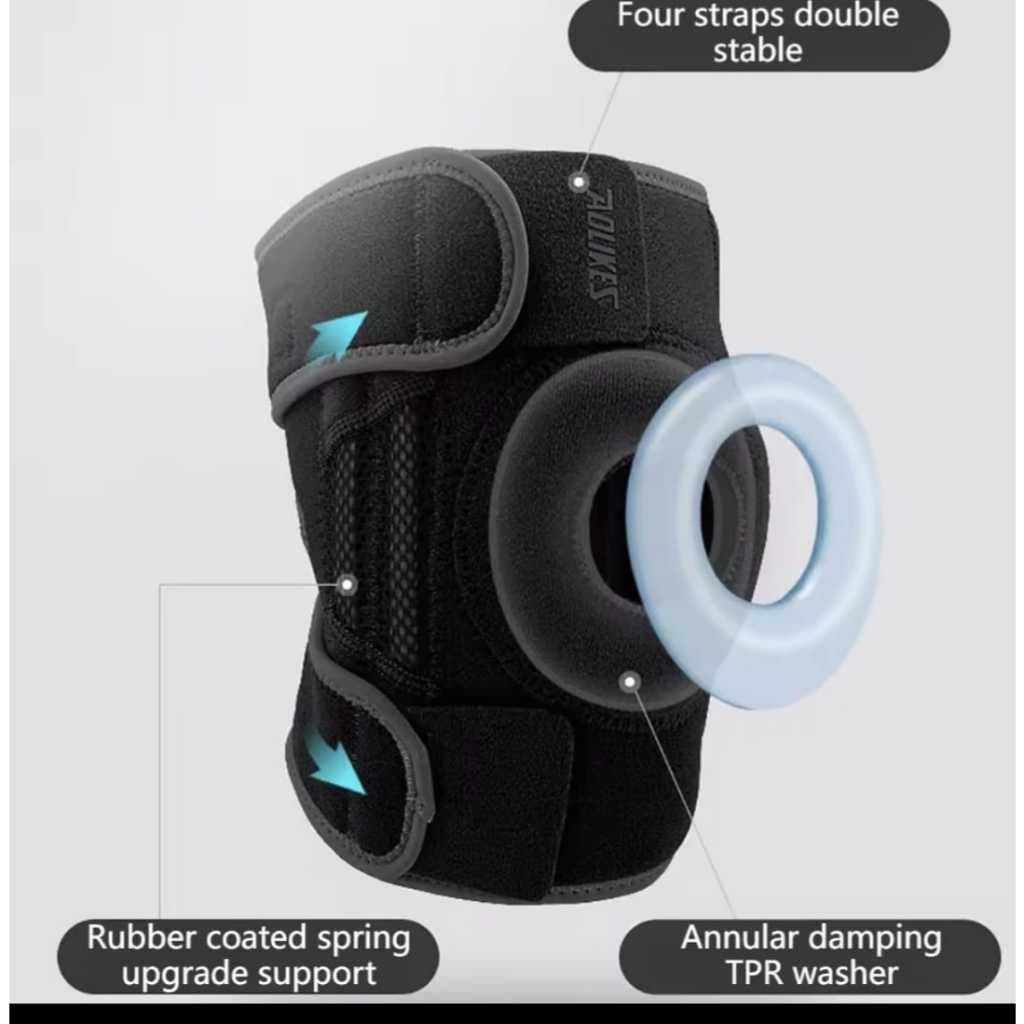 AOLIKES 7613 Knee Support Knee Pad Pelindung Lutut Decker Deker Lutut Cedera Gym Tenis Lari Padel