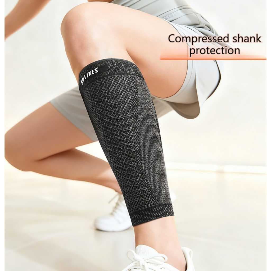 AOLIKES 8701 Deker Pelindung Betis Kaki Sepakbola Futsal Lari Anti Slip Calf Leg Sleeve Compression