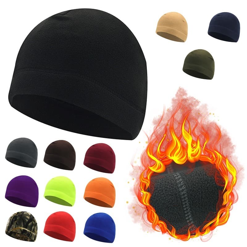 XC Penutup Kepala Topi Kupluk Pria Musim Dingin Beanie Hat Polar Fleece Tebal Hangat