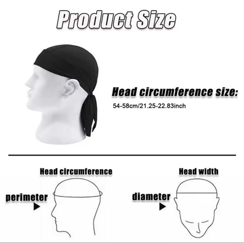 TJ-1 Ikat Kepala Penutup Kepala Headband - Bandana Bando Syal Kepala Masker Motor