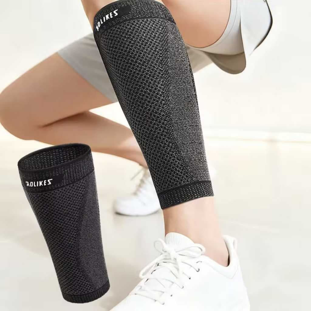 AOLIKES 8701 Deker Pelindung Betis Kaki Sepakbola Futsal Lari Anti Slip Calf Leg Sleeve Compression
