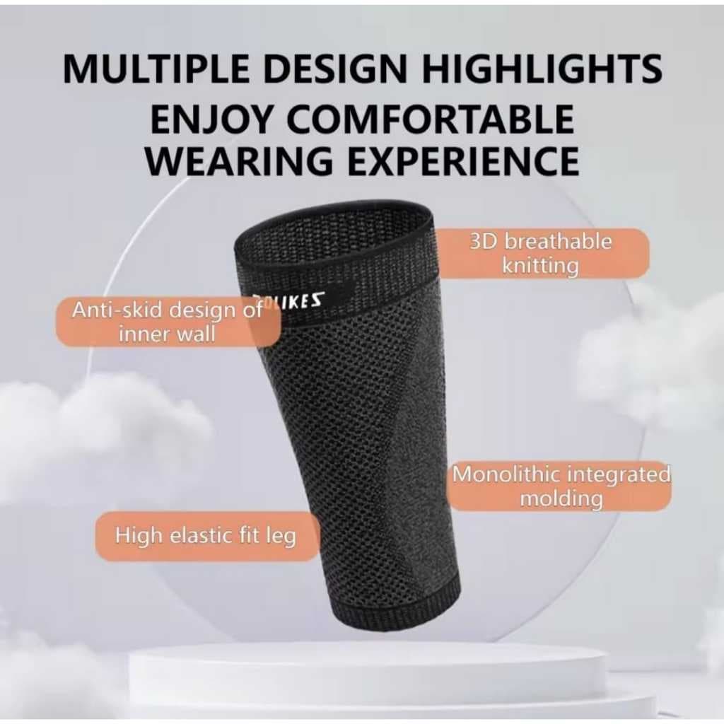 AOLIKES 8701 Deker Pelindung Betis Kaki Sepakbola Futsal Lari Anti Slip Calf Leg Sleeve Compression